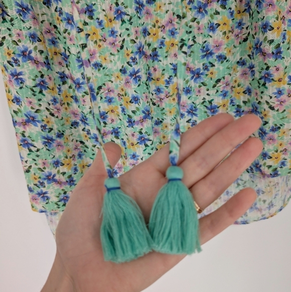 Shoshanna Kira Floral Top 100% Cotton Blouse - Picture 6 of 9